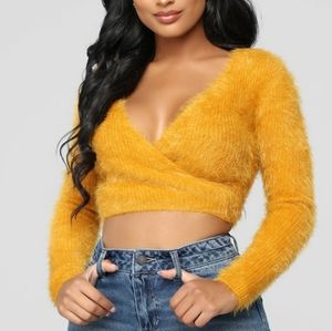 Crop Wrap Sweater
